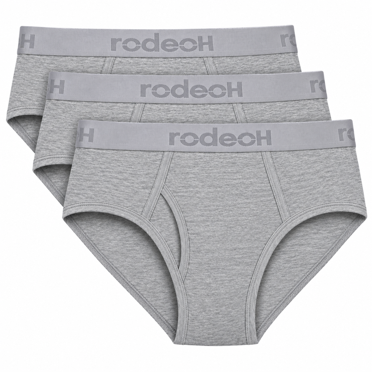 RodeoH Shift Brief Packer Underwear 3 Pack in Light Gray Marle
