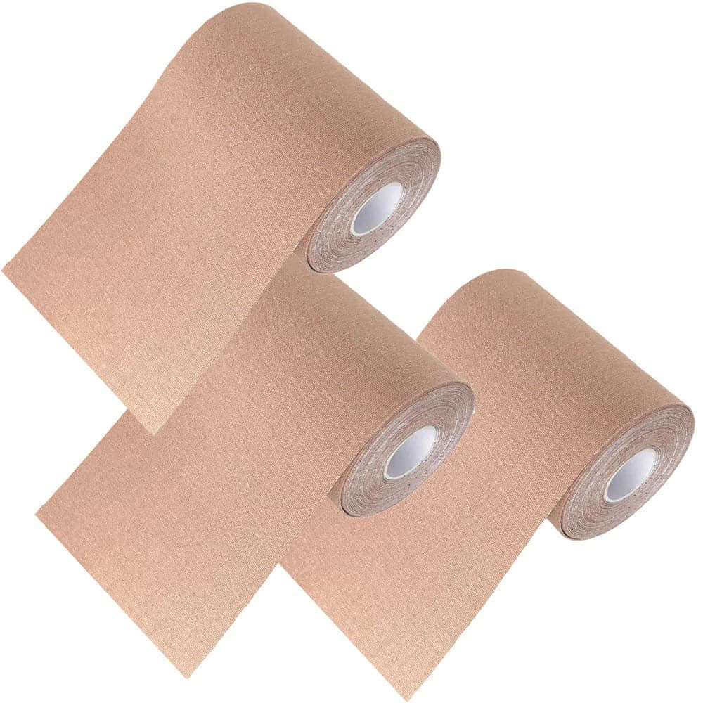 4" Wide Roll of Body T-Tape for Compression/Binding by Unique (3-Pack) - RodeoH