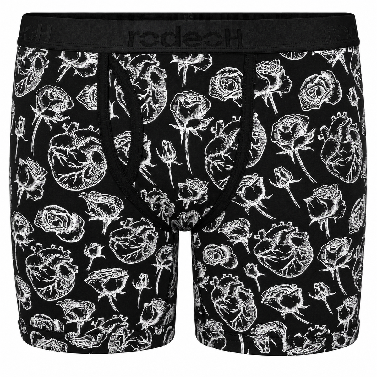 6" Top Loading Boxer Packing Underwear - Hearts & Roses