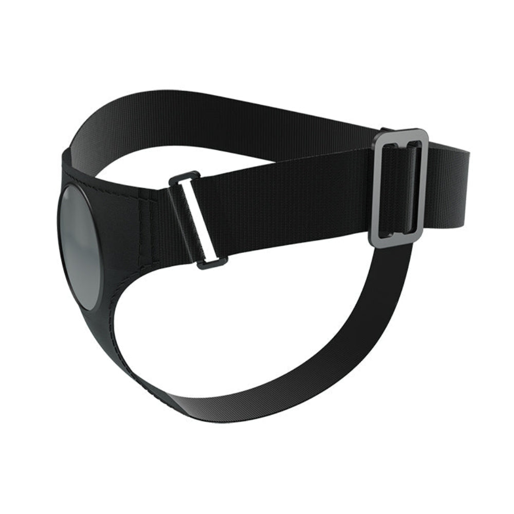 Black Adjustable strap dock style strap on harness with suction plate for dildos form the side