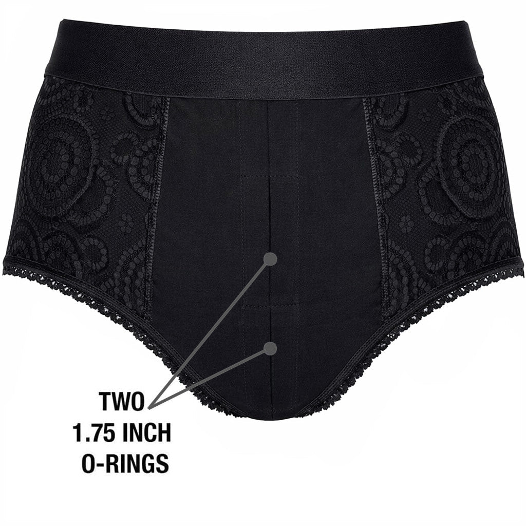 High Rise Panty Harness - Black