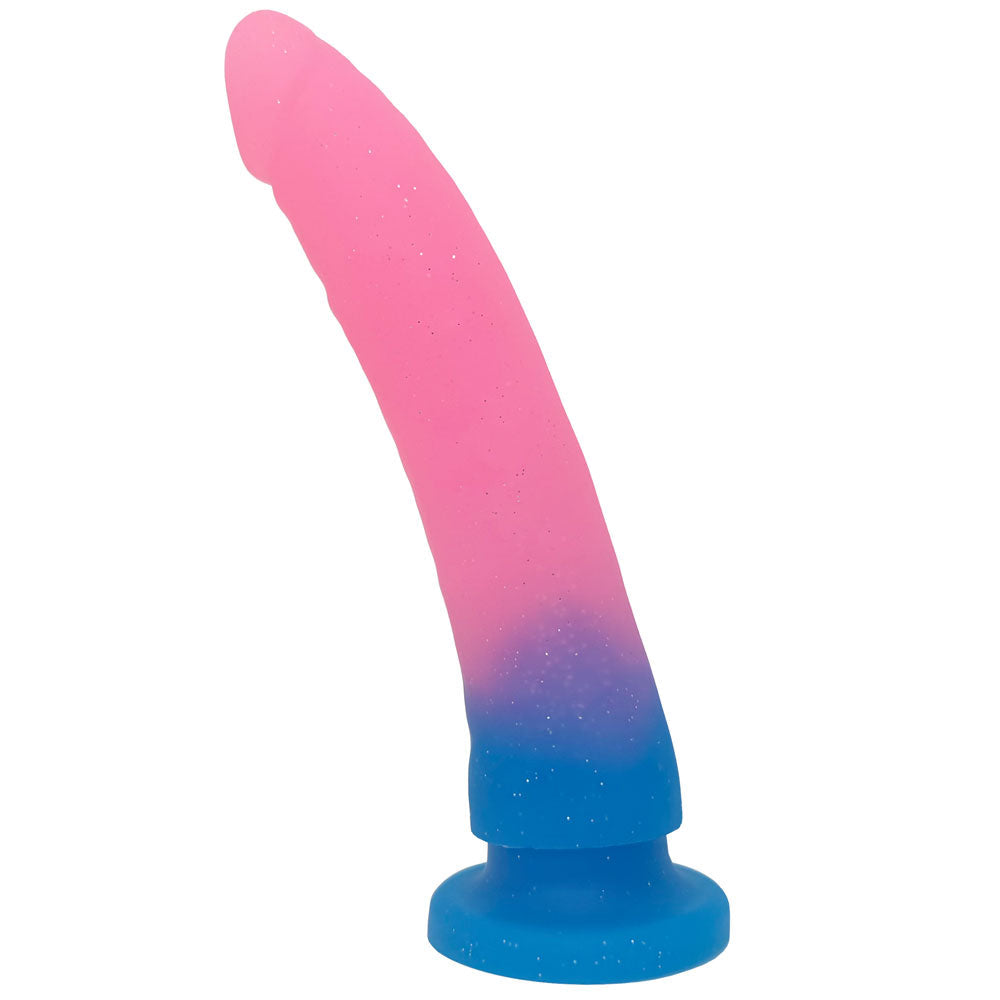 rodeoh nexus silicone dilo watermelon and blue glitter
