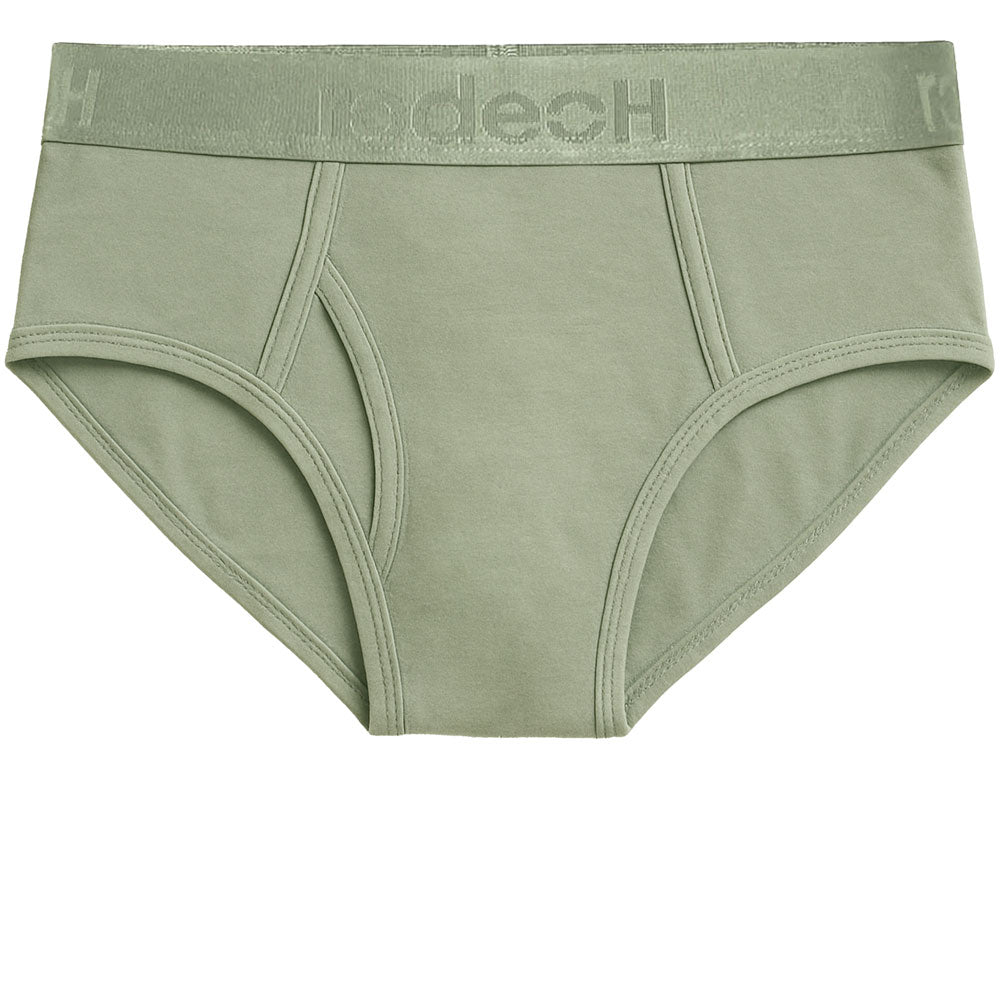 sage green rodeoh underwear with a brand logo on a white background