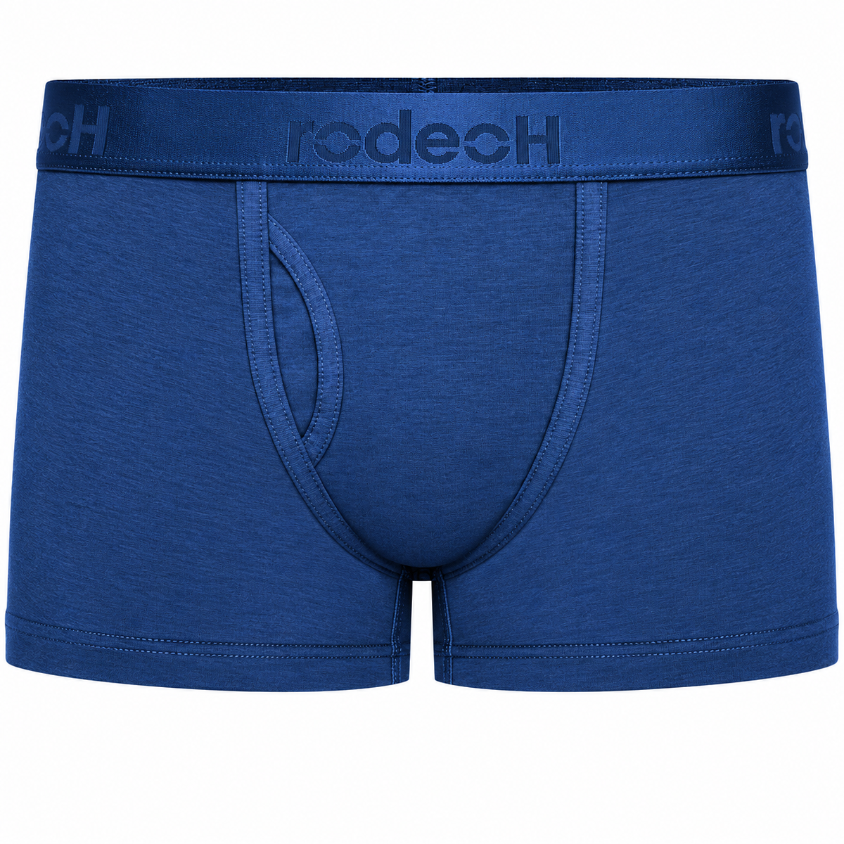 RodeoH Shift Short packer underwear in dark blue with satin logo waistband, from the front