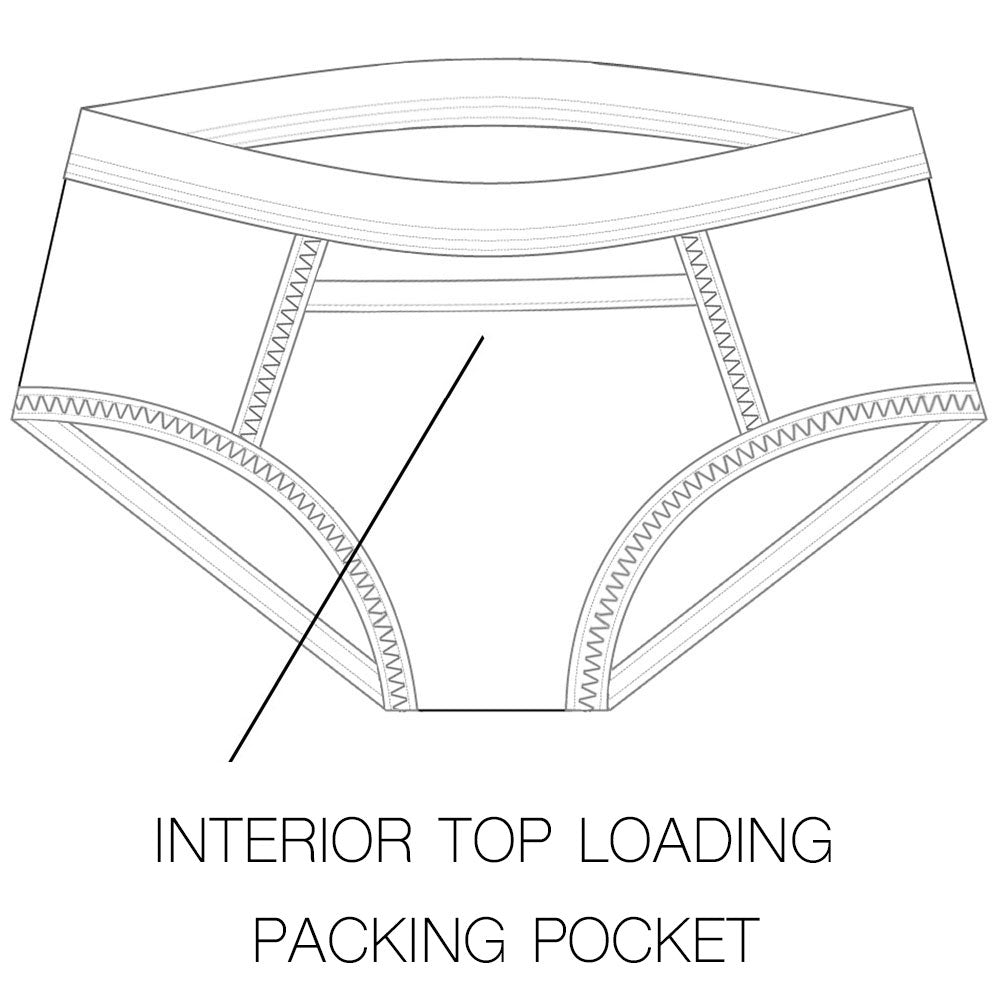 Interior diagram of the Top Loading Brief's top-opening packer pocket