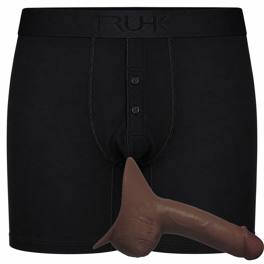 TRUHK Black Button Fly Boxer with SoReal Moby STP in Chocolate