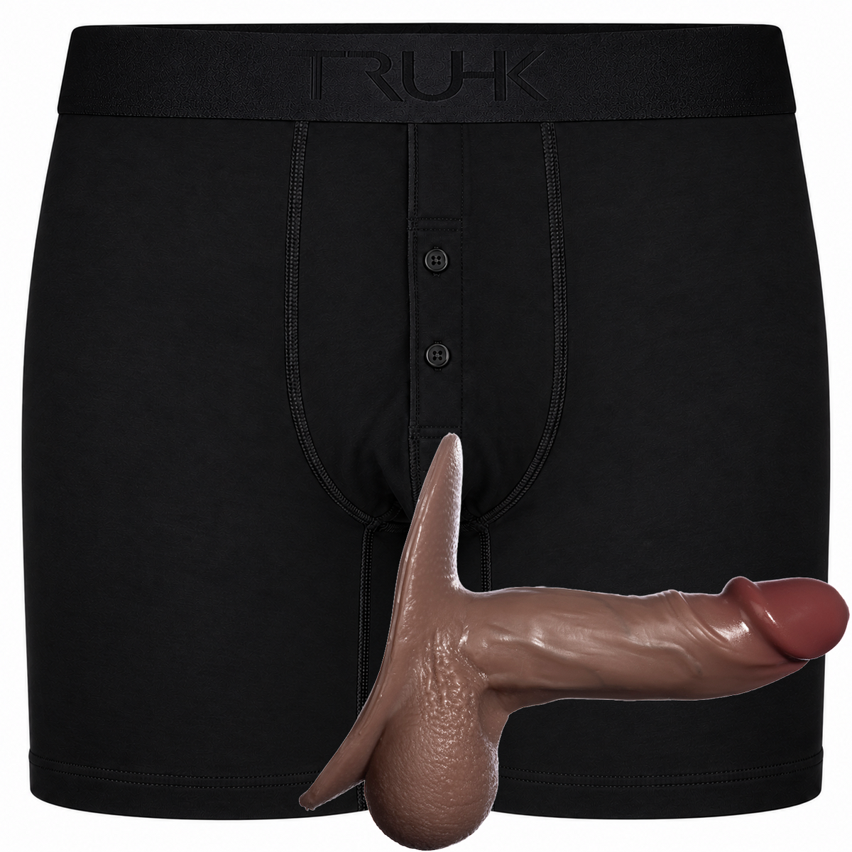 TRUHK Black Button Fly Boxer with SoReal Ultimate STP in Mocha