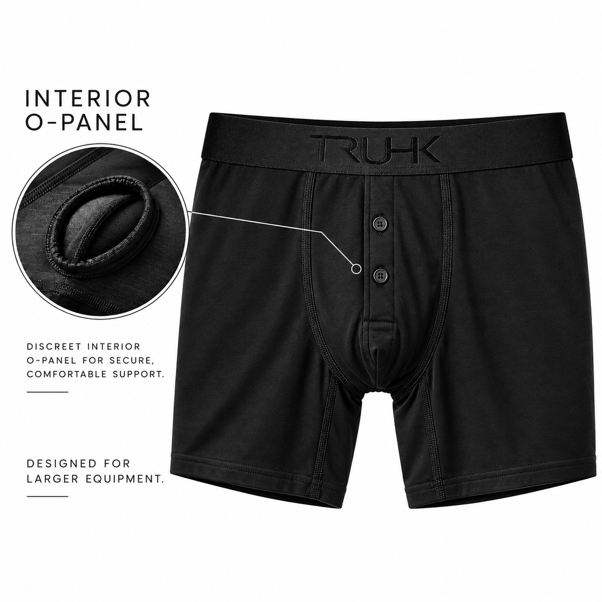 TRUHK Button Fly Boxer interior O-layer detail