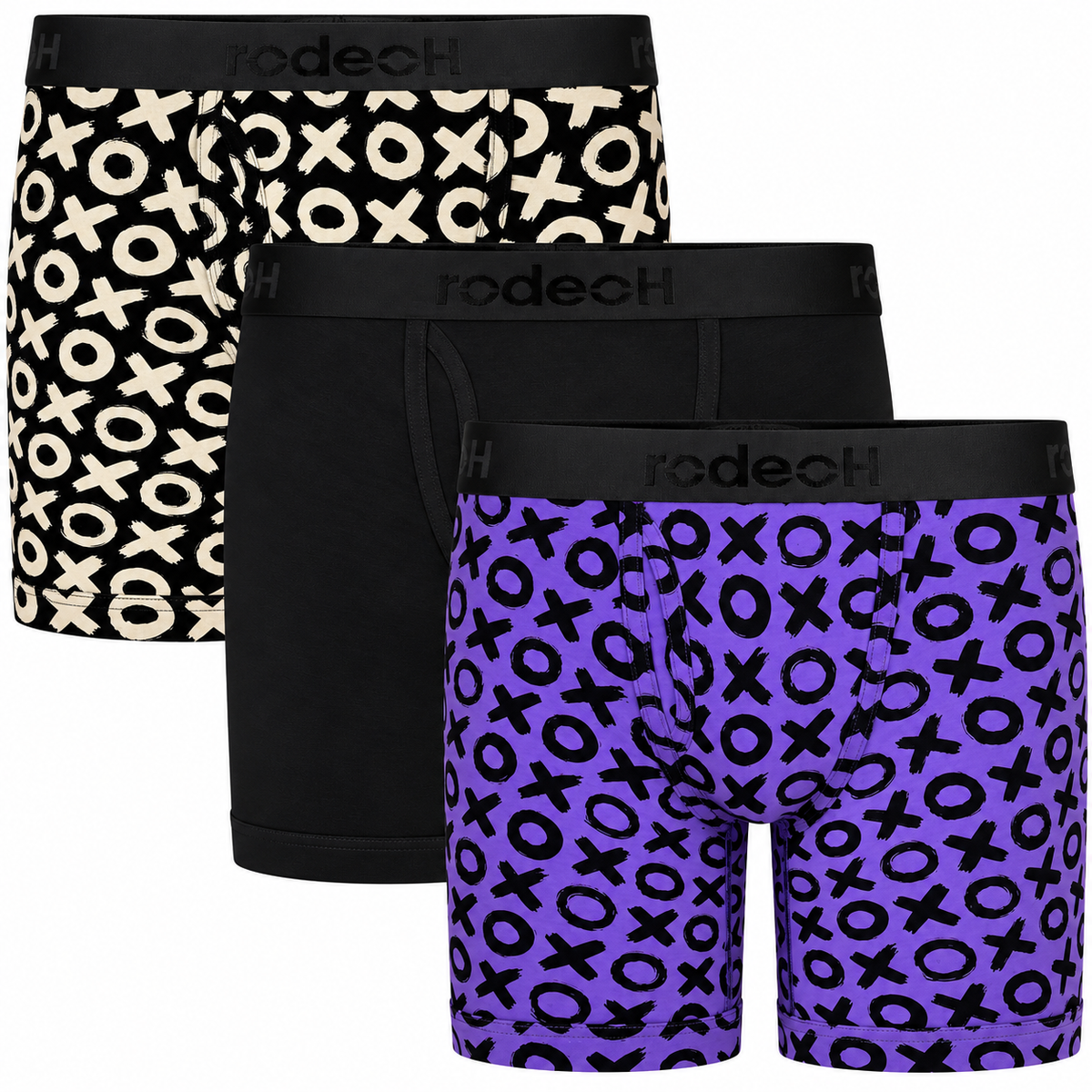 6" Shift Boxer Underwear 3 Pack - "XOXO" - Multipack