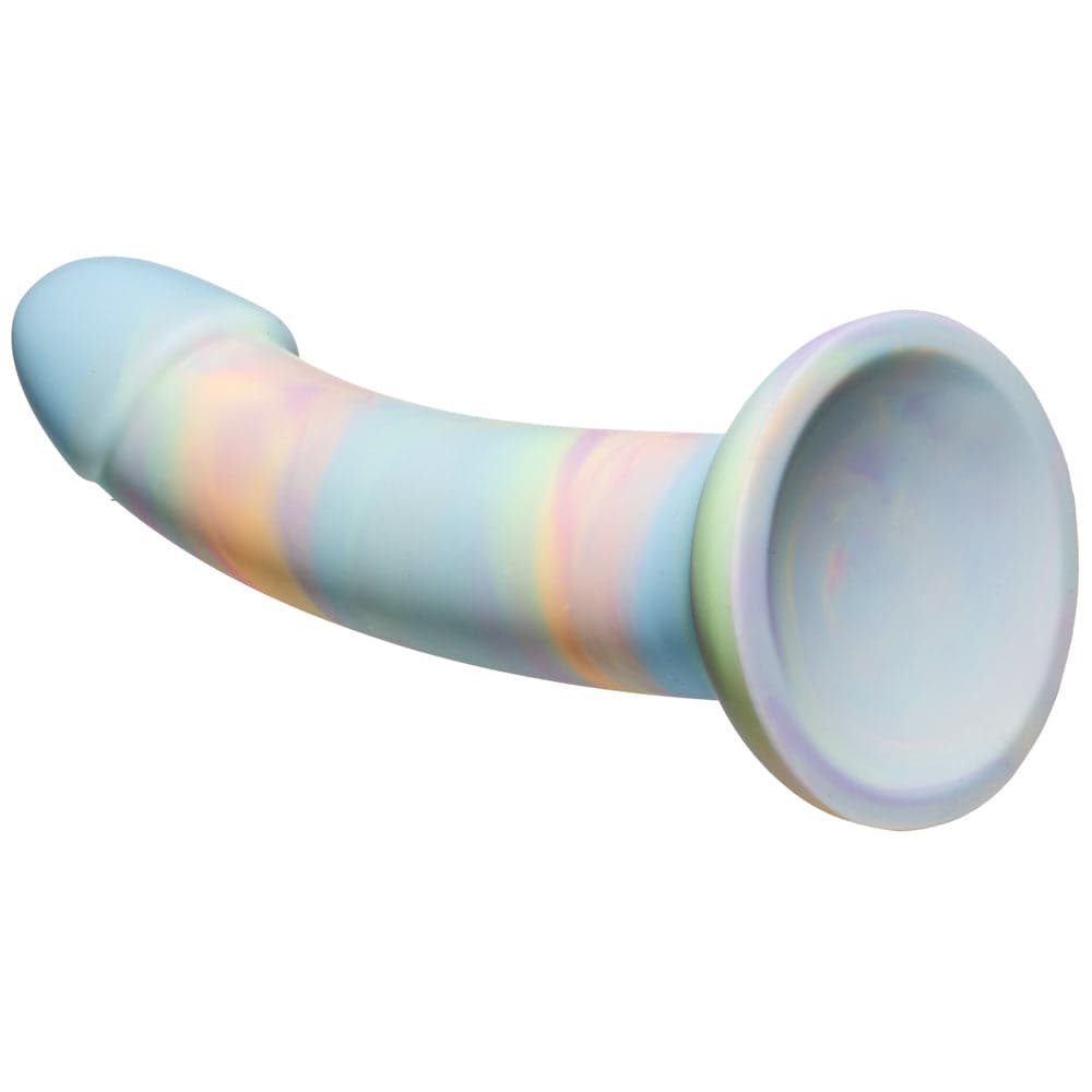 6" Cloud Nine Suction Cup Silicone Dildo - Blue Swirl - RodeoH