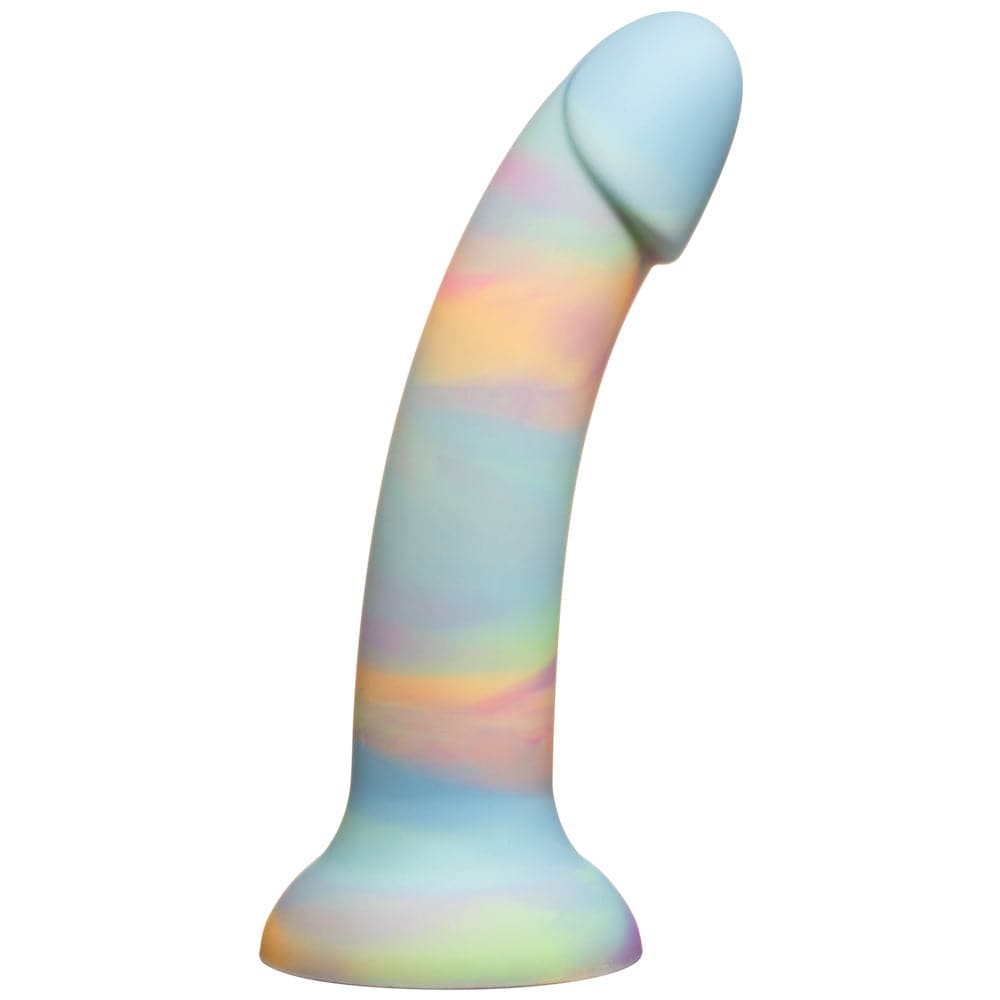 6" Cloud Nine Suction Cup Silicone Dildo - Blue Swirl - RodeoH