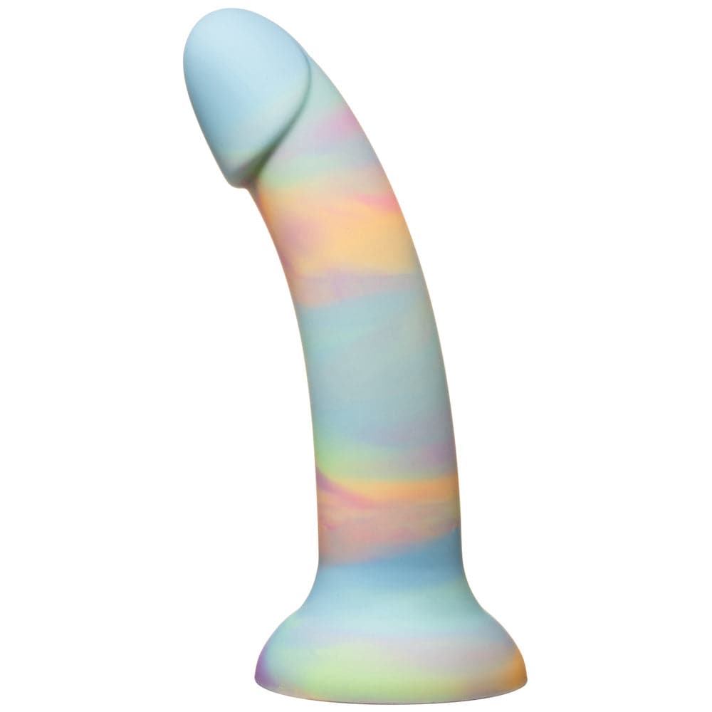 6" Cloud Nine Suction Cup Silicone Dildo - Blue Swirl - RodeoH