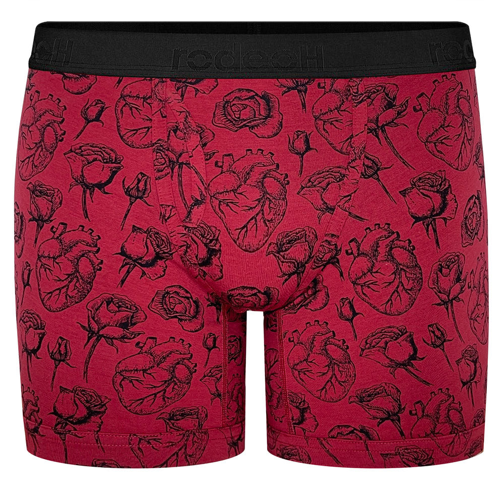 rodeoh 6 inch boxer packing underwear red rose