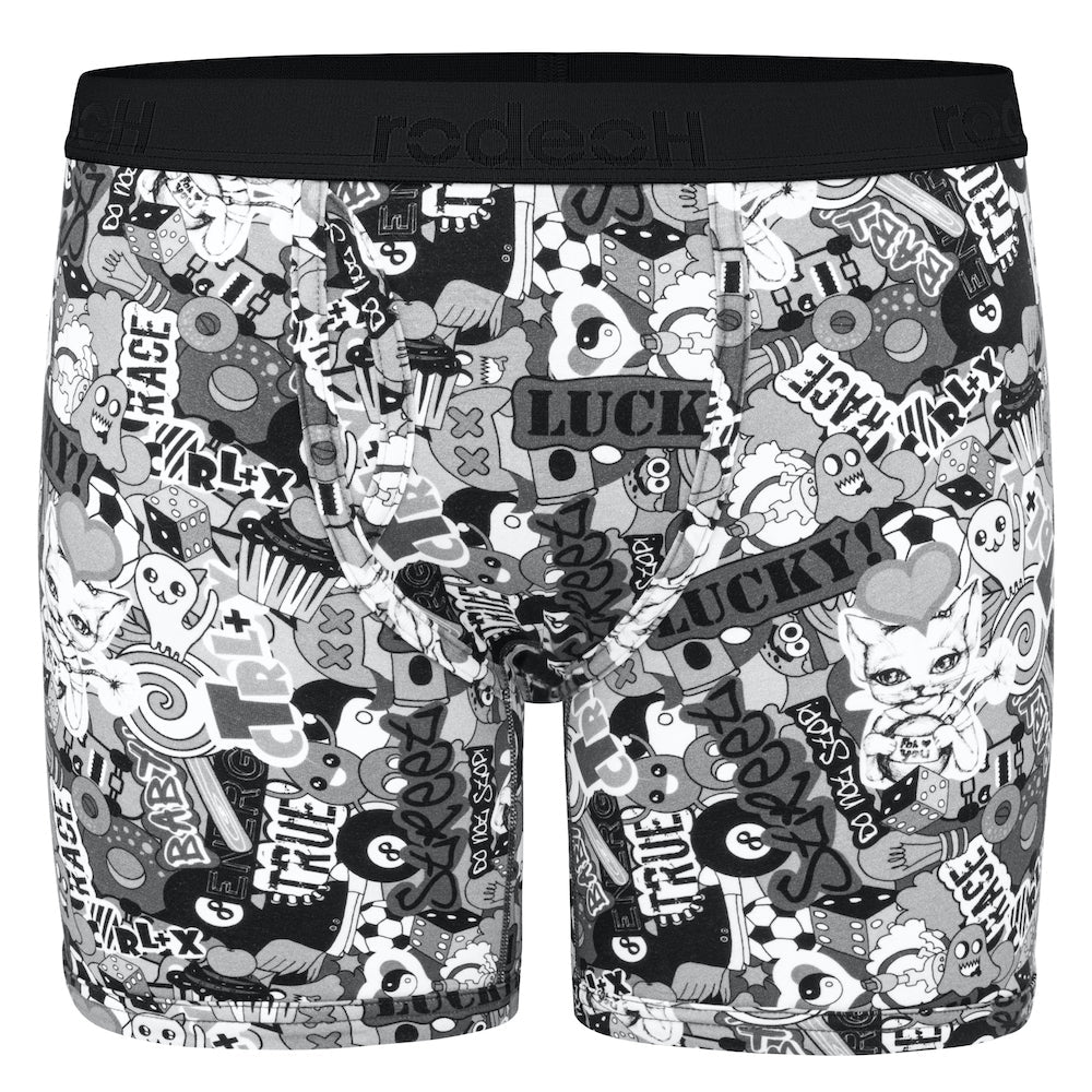 Shift 6" Boxer Packer Underwear - Black & White Lucky - RodeoH