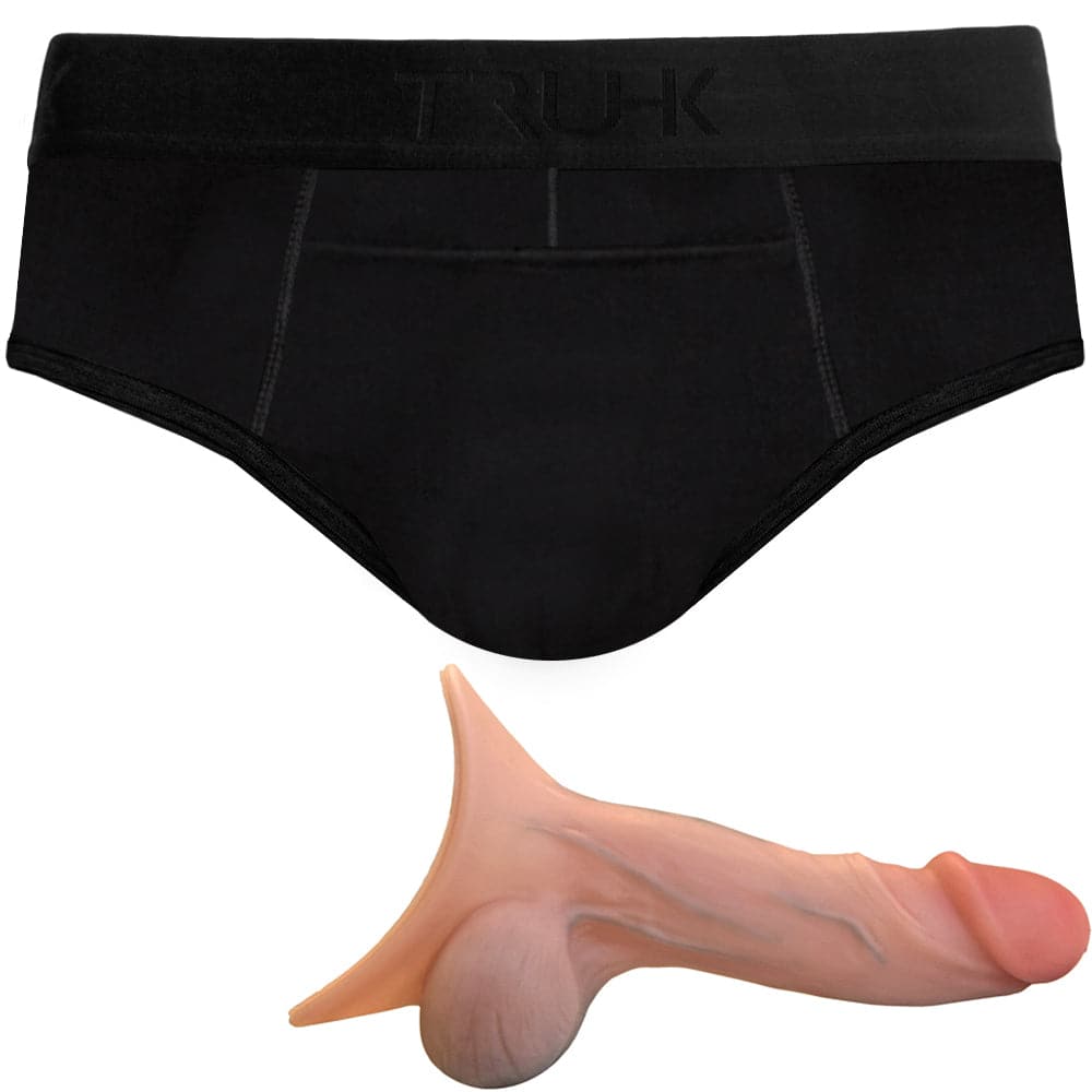 BLACK TRUHK - Pouch Front Brief Underwear with 6" Vanilla STP - PACKAGE DEAL