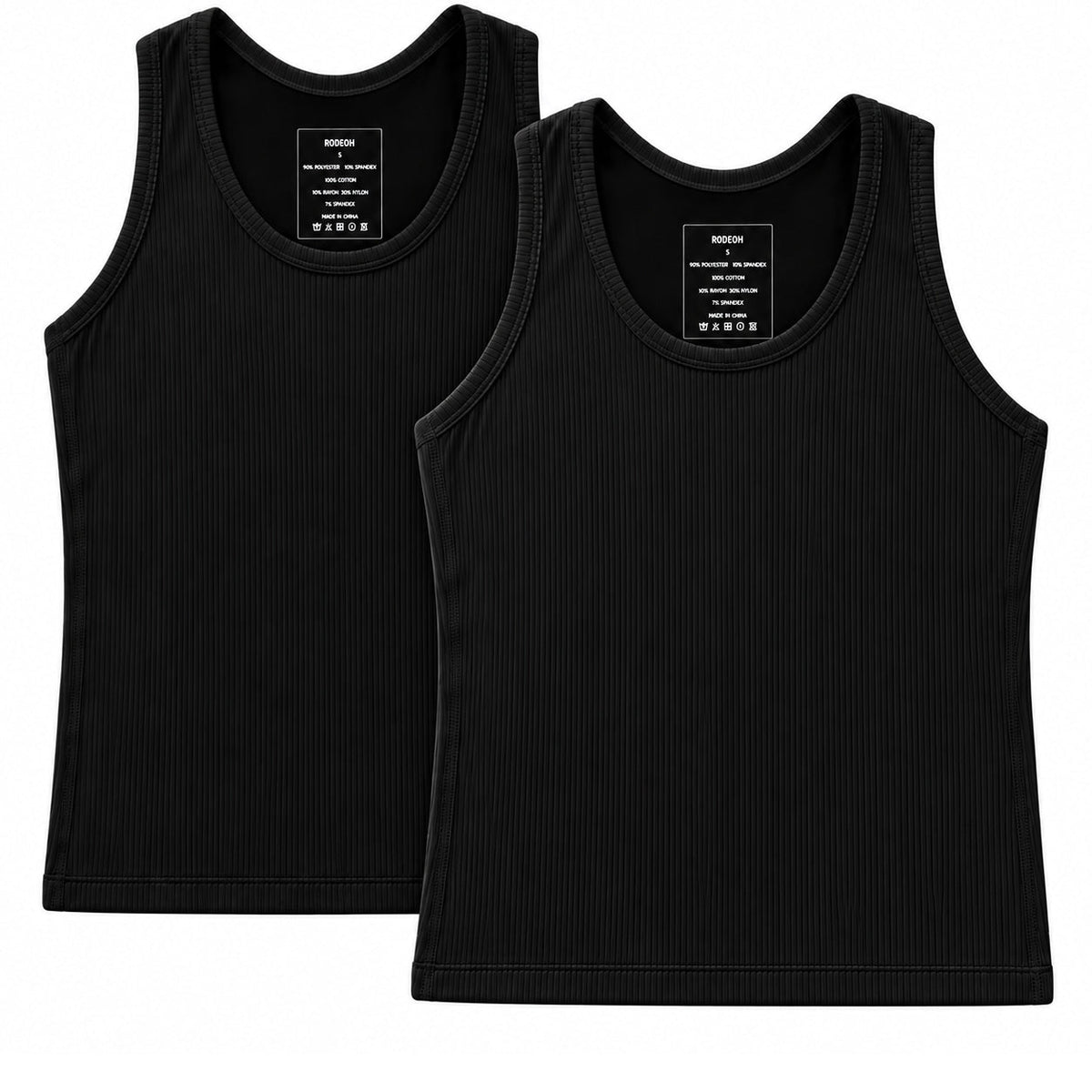 RAZOR Shapewear Compression Tank 2 Pack, Black