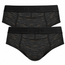3-pack of TRUHK dark gray packing briefs with black embossed waistbands and subtle orange stripe details, displayed on a white background.