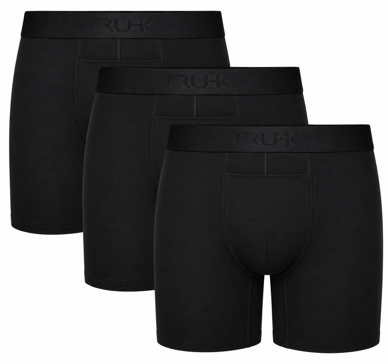 TRUHK High Rise Boxer packing underwear 3 pack, three pairs in black