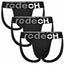 RodeoH Shift Sport Minimal Jock 3 pack in Black Luxe: three black jocks