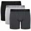 6" Top Loading Boxer Packing Underwear 3 Pack - Black, Gray & Light Gray - Multipack