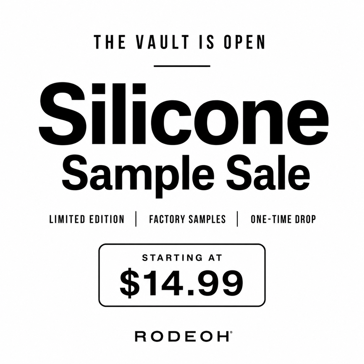 Limited Edition Silicone Dildo Sample Sale - Sealed Single Unit