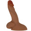 6.7" Realistic Flex Dildo - Painted Dark Caramel (Slightly Imperfect)