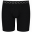 Black 9" unisex boxer briefs with a distinctive gray chain-link pattern along the waistband, shown on a plain white background.