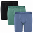 RodeoH Cool Coastal 3 pack of 9 inch Shift Boxers: black, pacific teal and slate blue