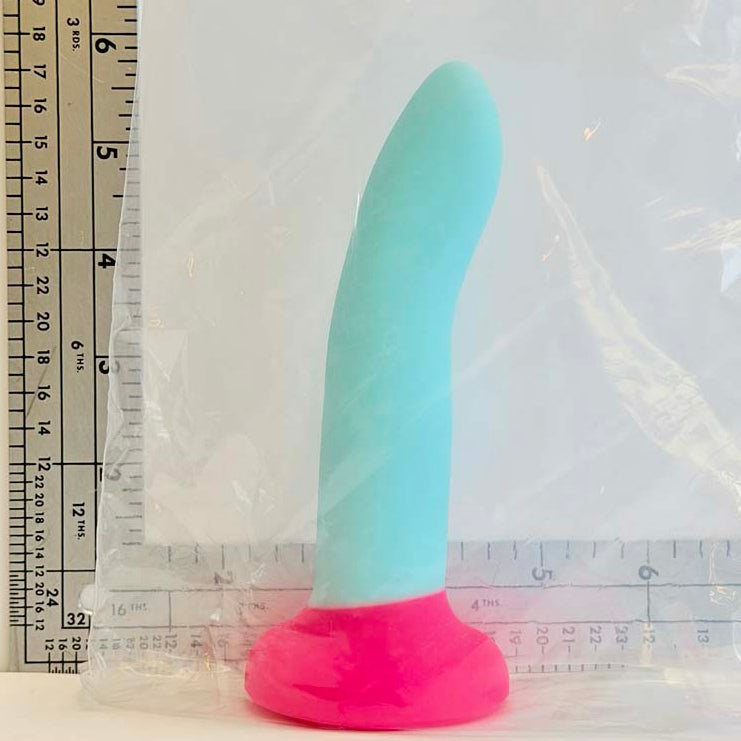 Aqua Blossom, 5.5 inch one-of-one silicone Vault sample