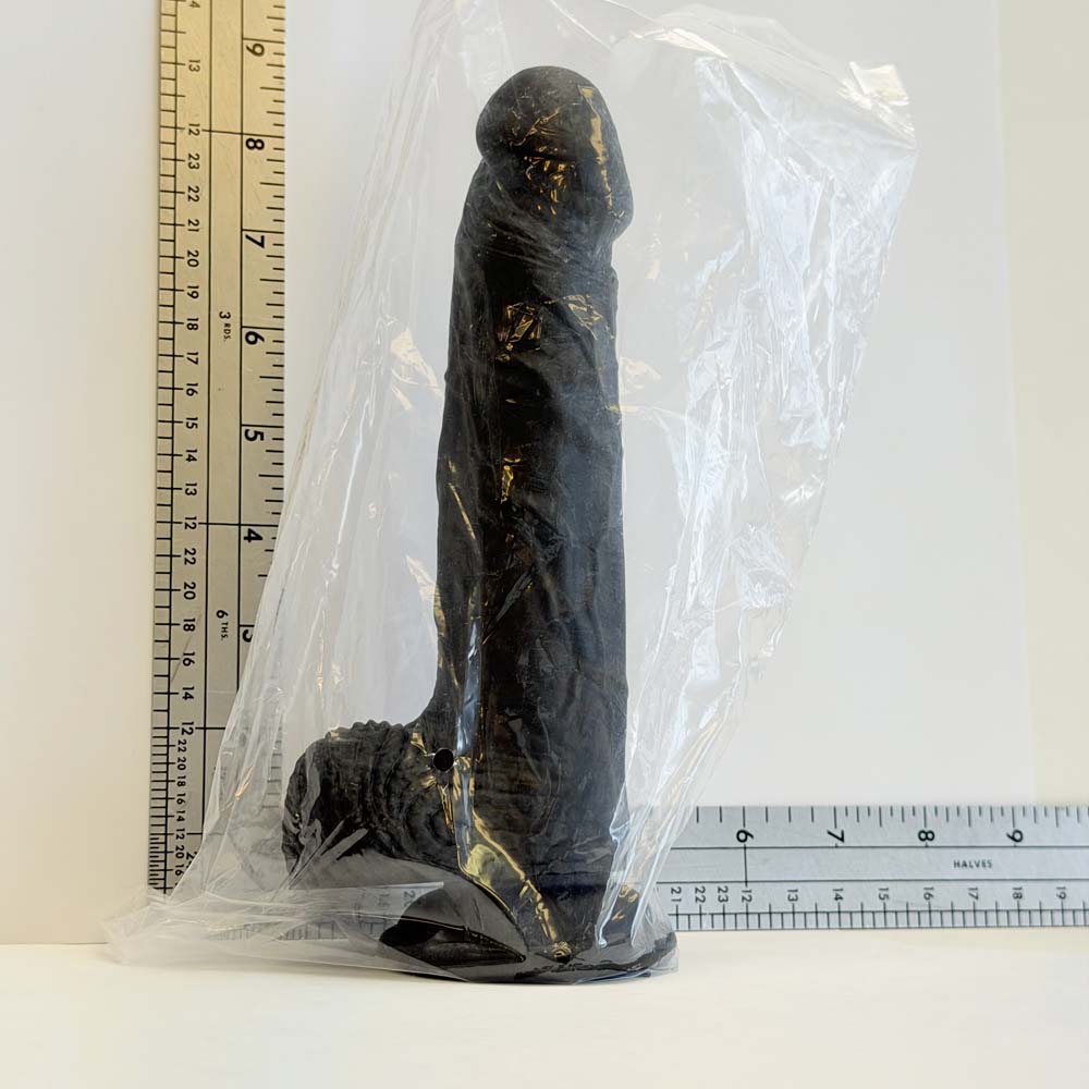 9" Black Classic Silicone Dildo | Vault Sample