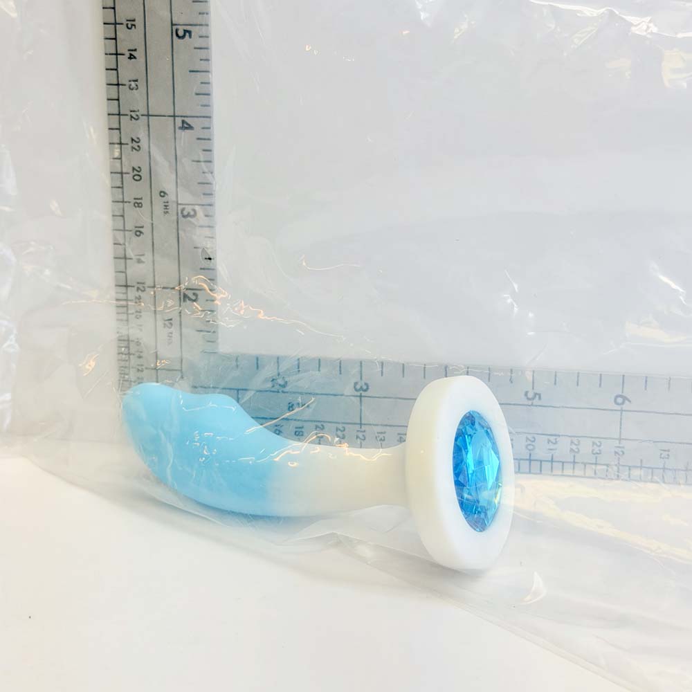 Blue & White Gem Plug | Silicone Plug | Vault Sample