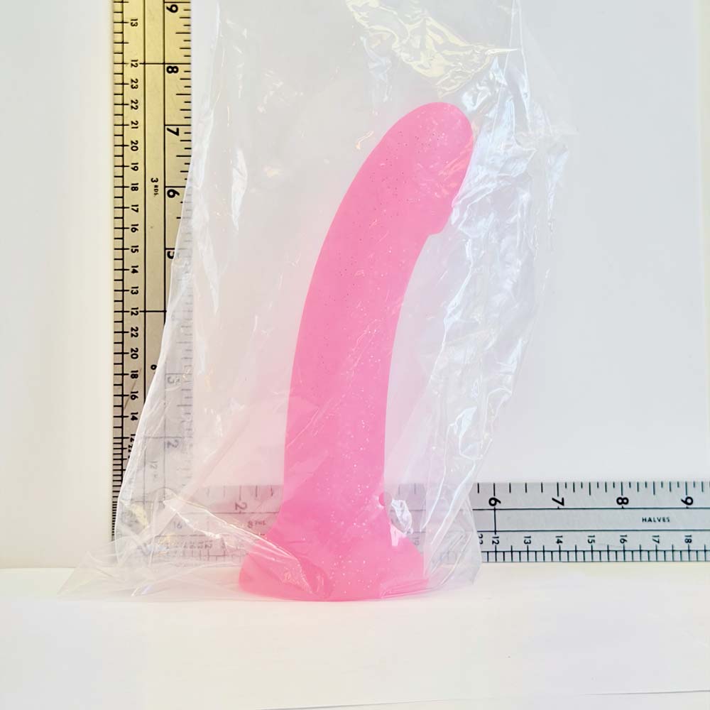 7.5" Bubblegum Sparkle Silicone Dildo | Vault Sample