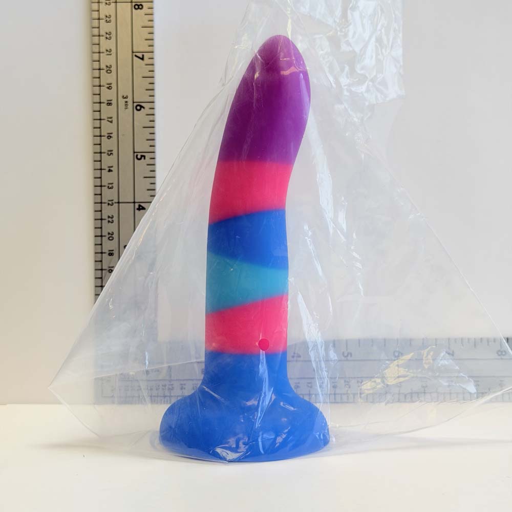 Candy Stripe | Non-Realistic Silicone Dildo | Vault Sample