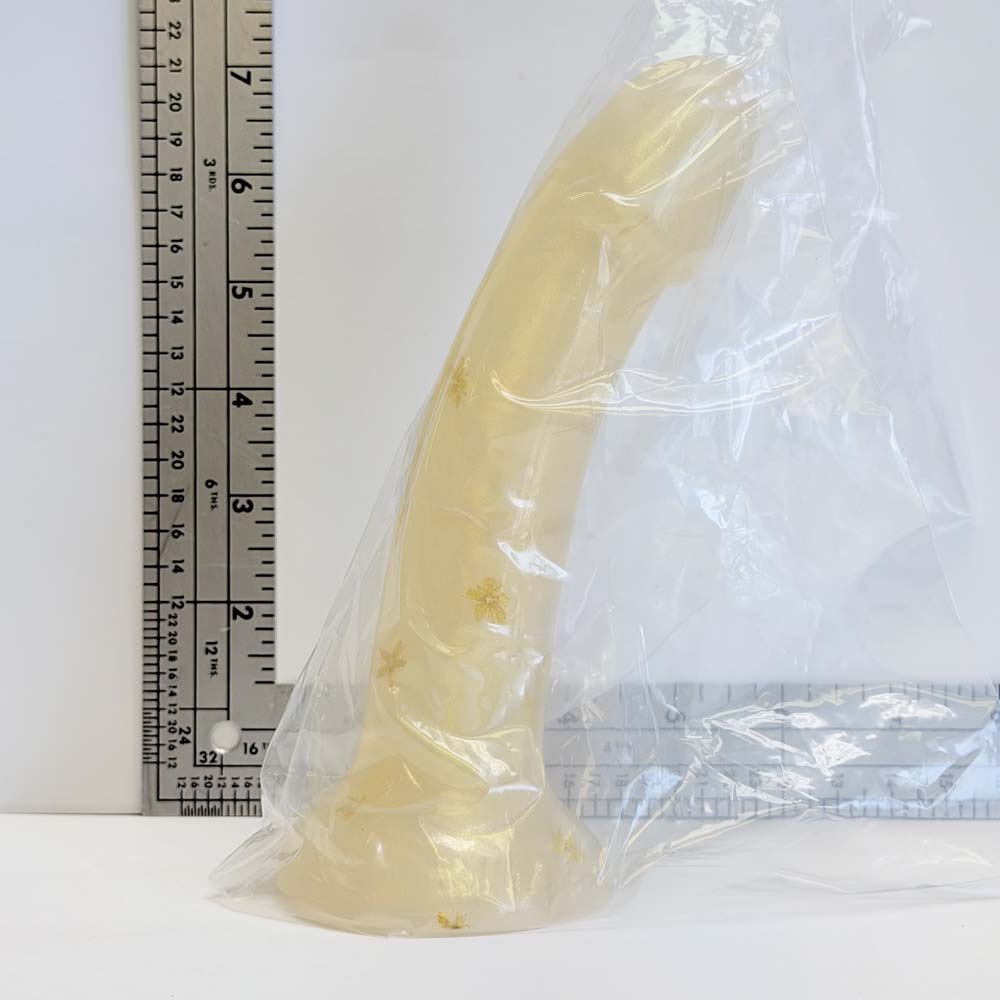 7" Golden Stardust Silicone Dildo | Vault Sample