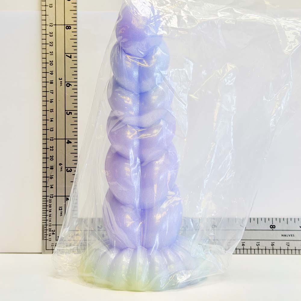 Lilac Sparkle Bubble | Non-Realistic Silicone Dildo | Vault Sample
