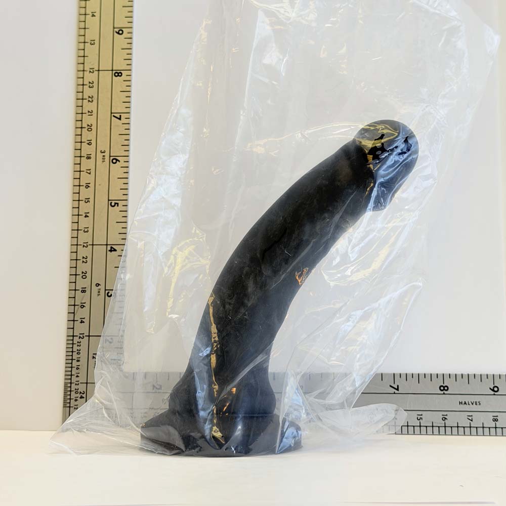 7.5" Midnight Black Silicone Dildo | Vault Sample