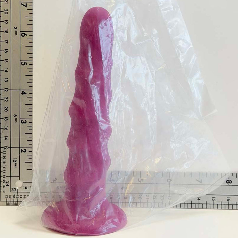Plum Ridged, 6.5 inch one-of-one silicone Vault sample
