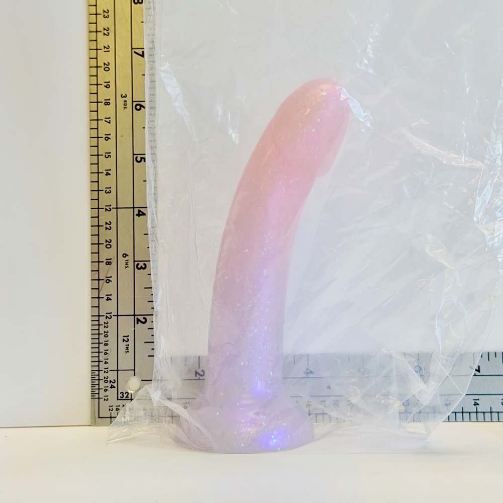 6.5" Rose Opal Silicone Dildo | Vault Sample