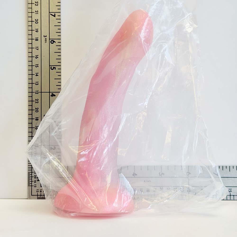 6.5" Rose Pearl Silicone Dildo | Vault Sample