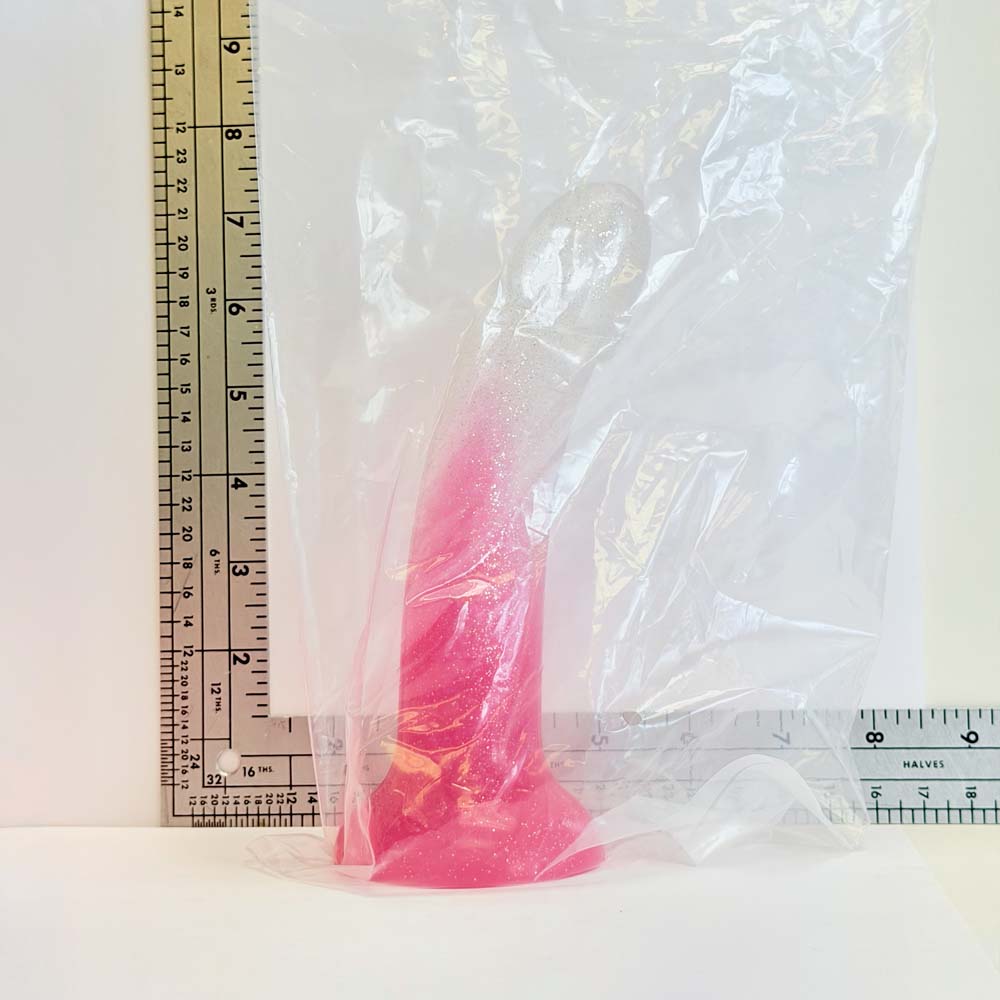 7.2" Rose Sparkle Silicone Dildo | Vault Sample