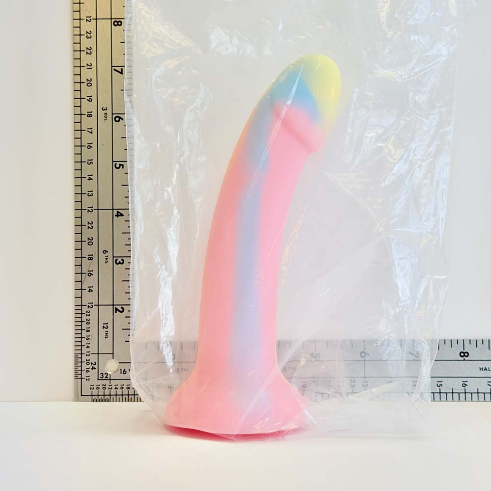7.2" Sugar Rainbow Silicone Dildo | Vault Sample