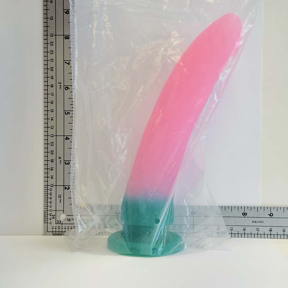 9" Watermelon Slim Silicone Dildo | Vault Sample