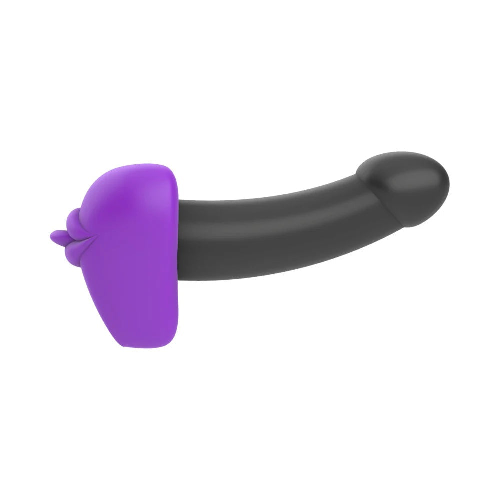 Bananapants Purple silicone lips and tongue soft dildo  grinder cushion