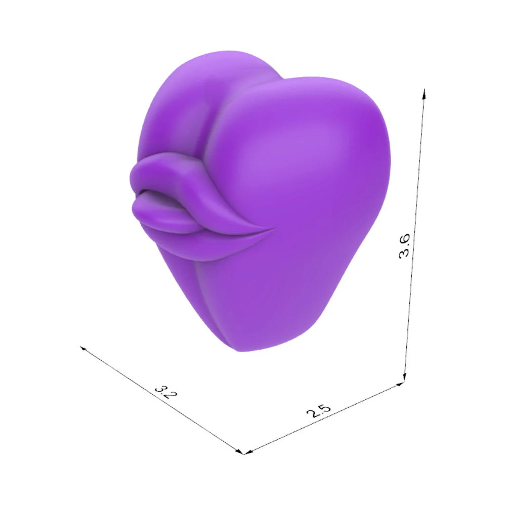 Bananapants Purple silicone lips and tongue soft dildo  grinder cushion