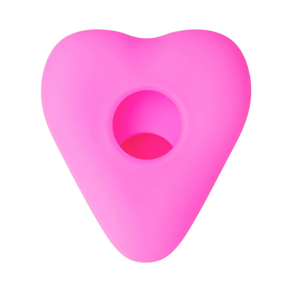 Kissi + Puck - Silicone Lips & Tongue Vibrating Remote Control Dildo Cushion Grinder - Hot Pink