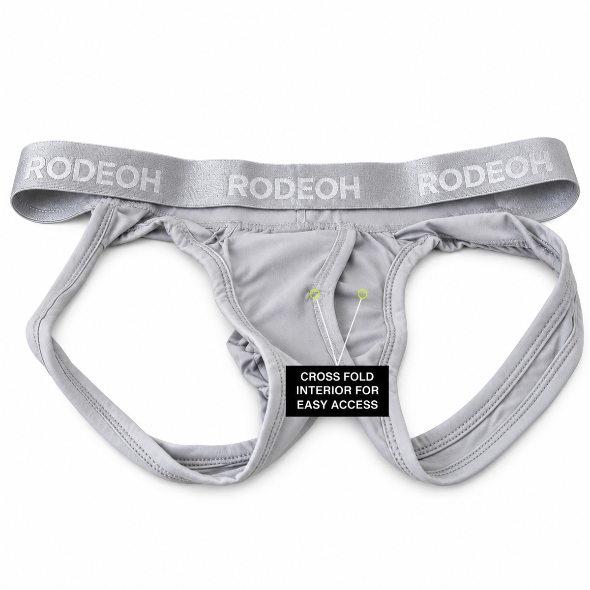 STP Sport Jock silver, crossover fold interior detail