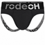 RodeoH Shift Jock packer underwear in gray with logo waistband, from the front