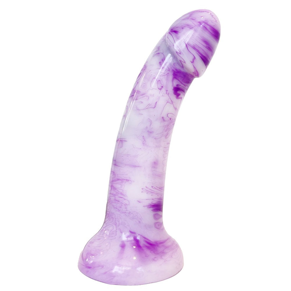 6" Sol Firm - Silicone Dildo - Purple Berry Shake