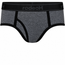 RodeoH Shift Brief in Dark Gray Marle with black trim, front view
