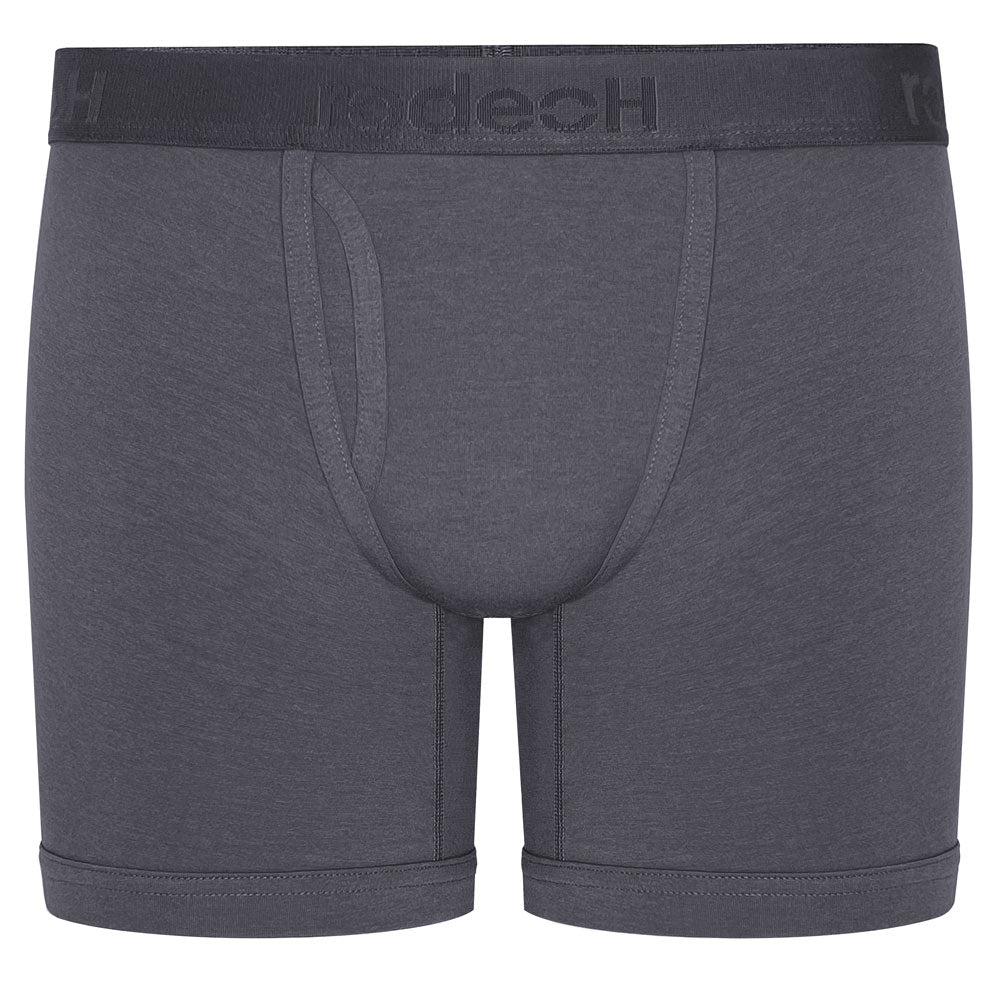 RodeoH shift 6 inch boxer in solid gray from the front  each other